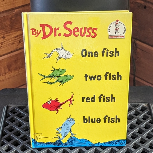 Dr Seuss 1960 One Fish Two Fish Red Fish Blue Fish Hardcover Book - Picture 1 of 14